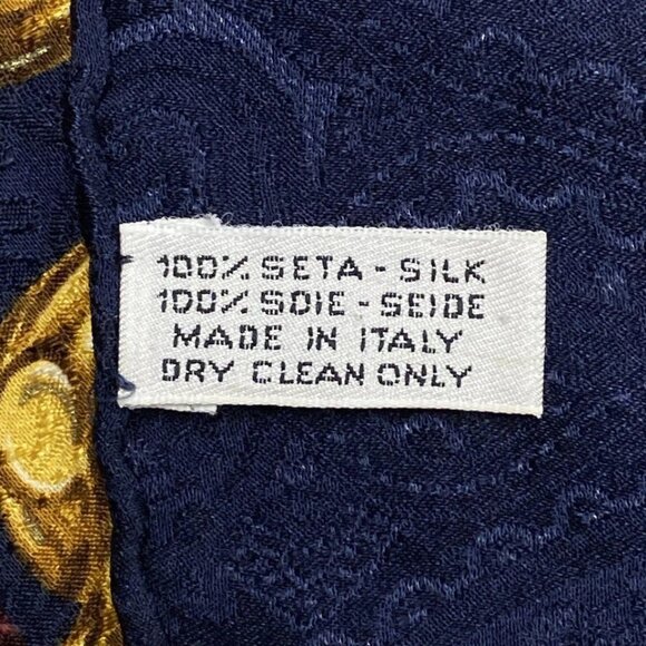 CHANEL Coco - Navy Gold Multi Scarf 325-072125 - Picture 6 of 6